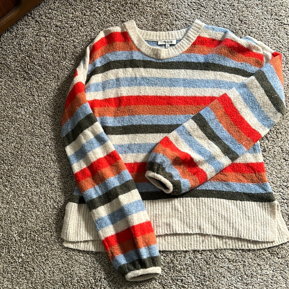 Madewell Merino/Alpaca Wool Striped Sweater